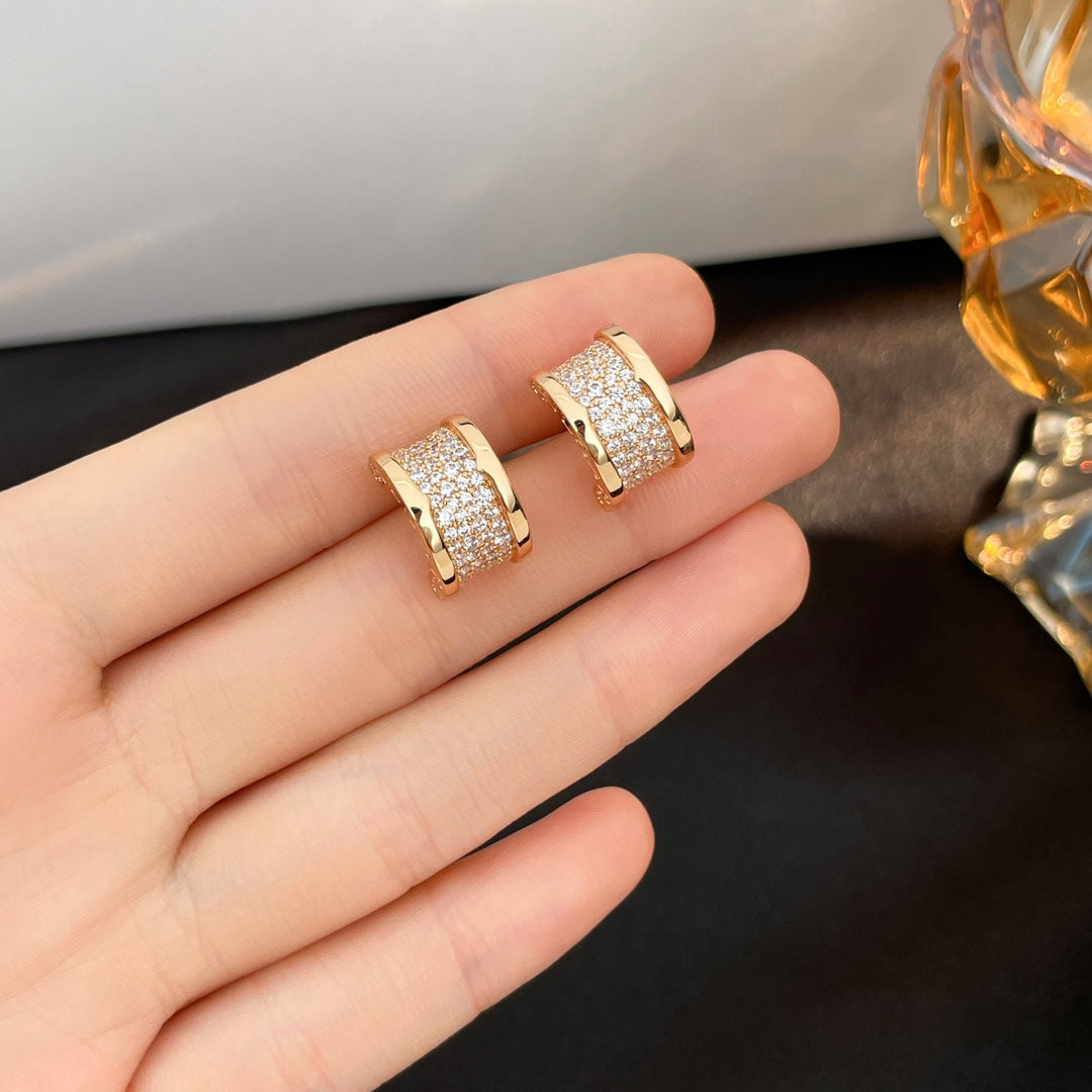 [Glitter Jewelry]ZERO 1 DIAMOND PAVED EARRINGS