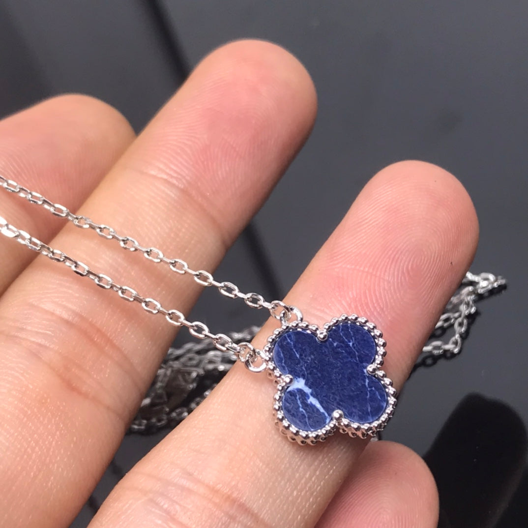 [Glitter Jewelry]CLOVER PIETERSITE SILVER LONG NECKLACE