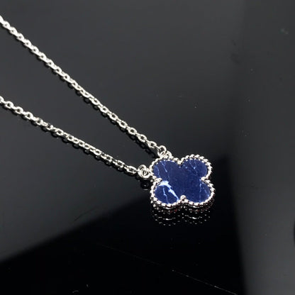 [Glitter Jewelry]CLOVER PIETERSITE SILVER LONG NECKLACE