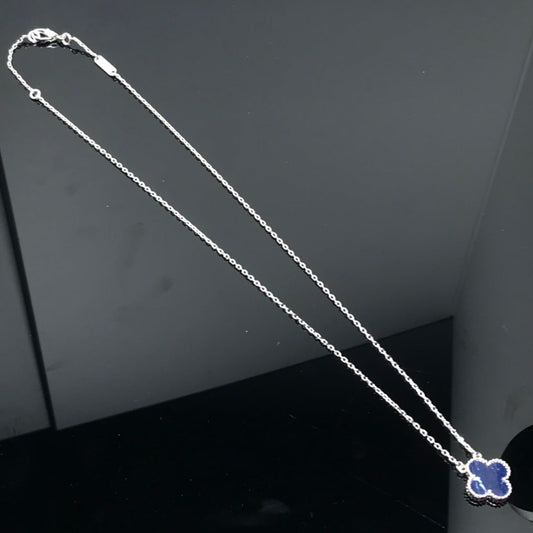 [Glitter Jewelry]CLOVER PIETERSITE SILVER LONG NECKLACE