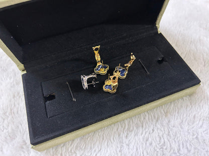 [Glitter Jewelry]CLOVER PIETERSITE MEDIUM STUD EARRINGS