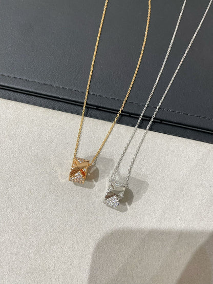 [Glitter Jewelry]LIENS EVIDENCE DIAMOND PAVED NECKLACE