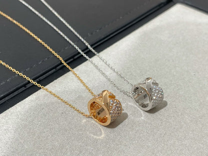 [Glitter Jewelry]LIENS EVIDENCE DIAMOND PAVED NECKLACE