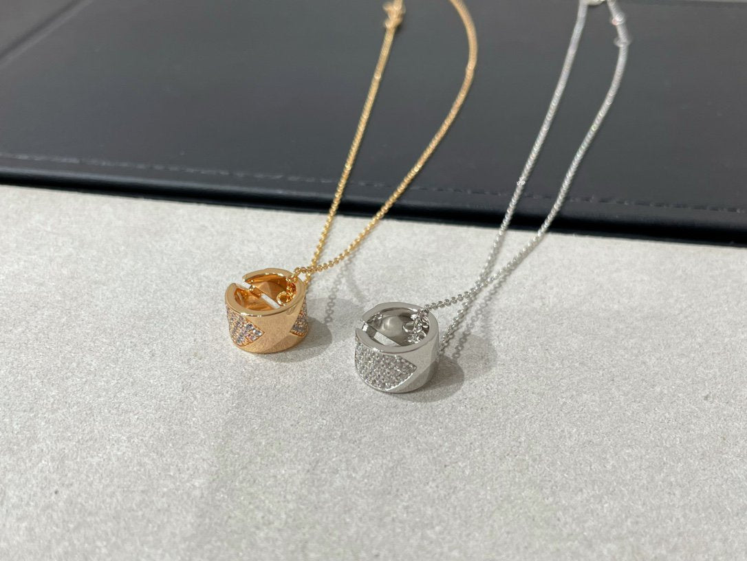 [Glitter Jewelry]LIENS EVIDENCE DIAMOND PAVED NECKLACE