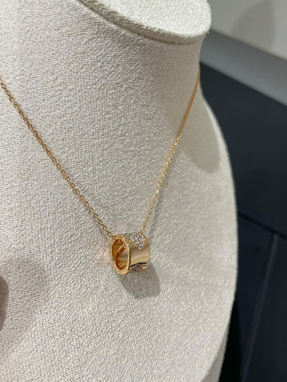 [Glitter Jewelry]LIENS EVIDENCE DIAMOND PAVED NECKLACE
