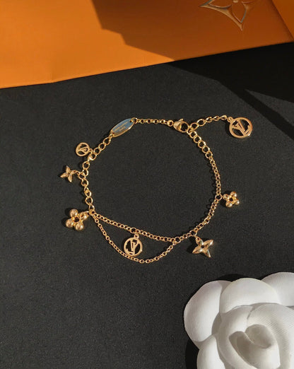[Glitter Jewelry]BLOOMING PINK GOLD MOP BRACELET