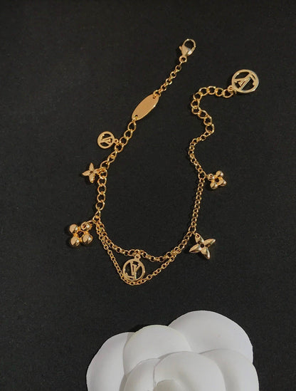 [Glitter Jewelry]BLOOMING PINK GOLD MOP BRACELET