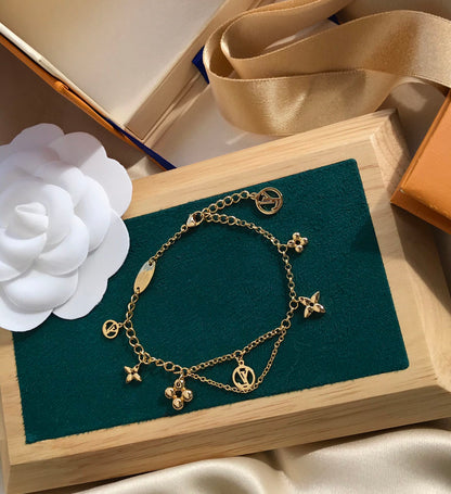 [Glitter Jewelry]BLOOMING PINK GOLD MOP BRACELET