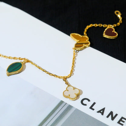 [Glitter Jewelry]LUCKY SPRING 5 MOTIF GOLD BRACELET