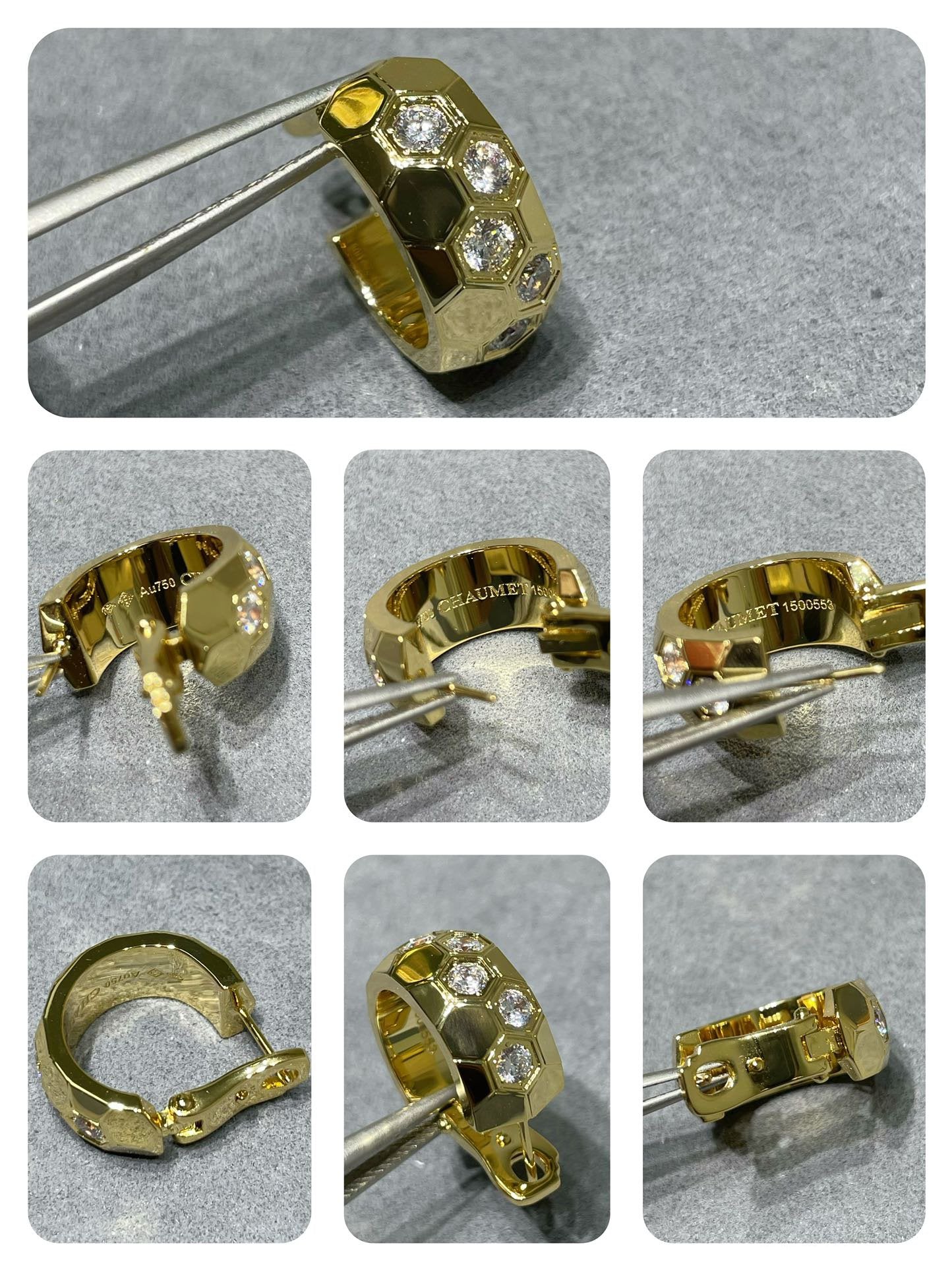 [Glitter Jewelry]BEE LOVE DIAMOND HOOP EARRINGS