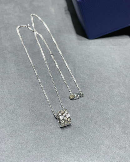 [Glitter Jewelry]BEE LOVE DIAMOND PAVED 3 ROW NECKLACE