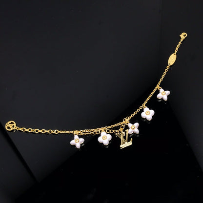 [Glitter Jewelry]LOGO 6 MOTIF STAR AND SUN GOLD BRACELET