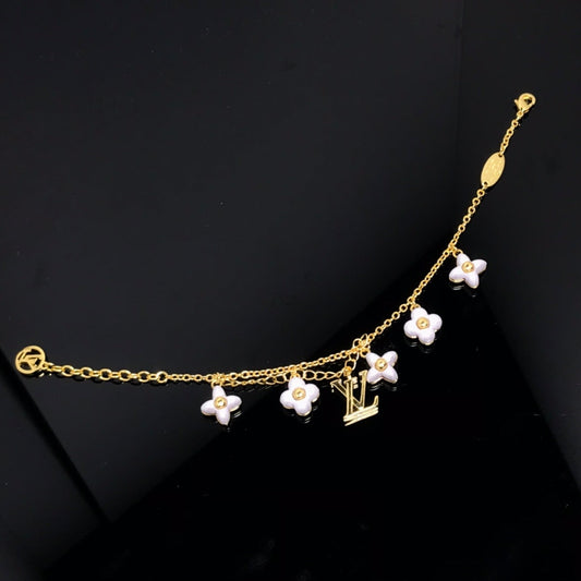 [Glitter Jewelry]LOGO 6 MOTIF STAR AND SUN GOLD BRACELET
