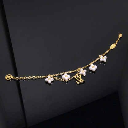 [Glitter Jewelry]LOGO 6 MOTIF STAR AND SUN GOLD BRACELET
