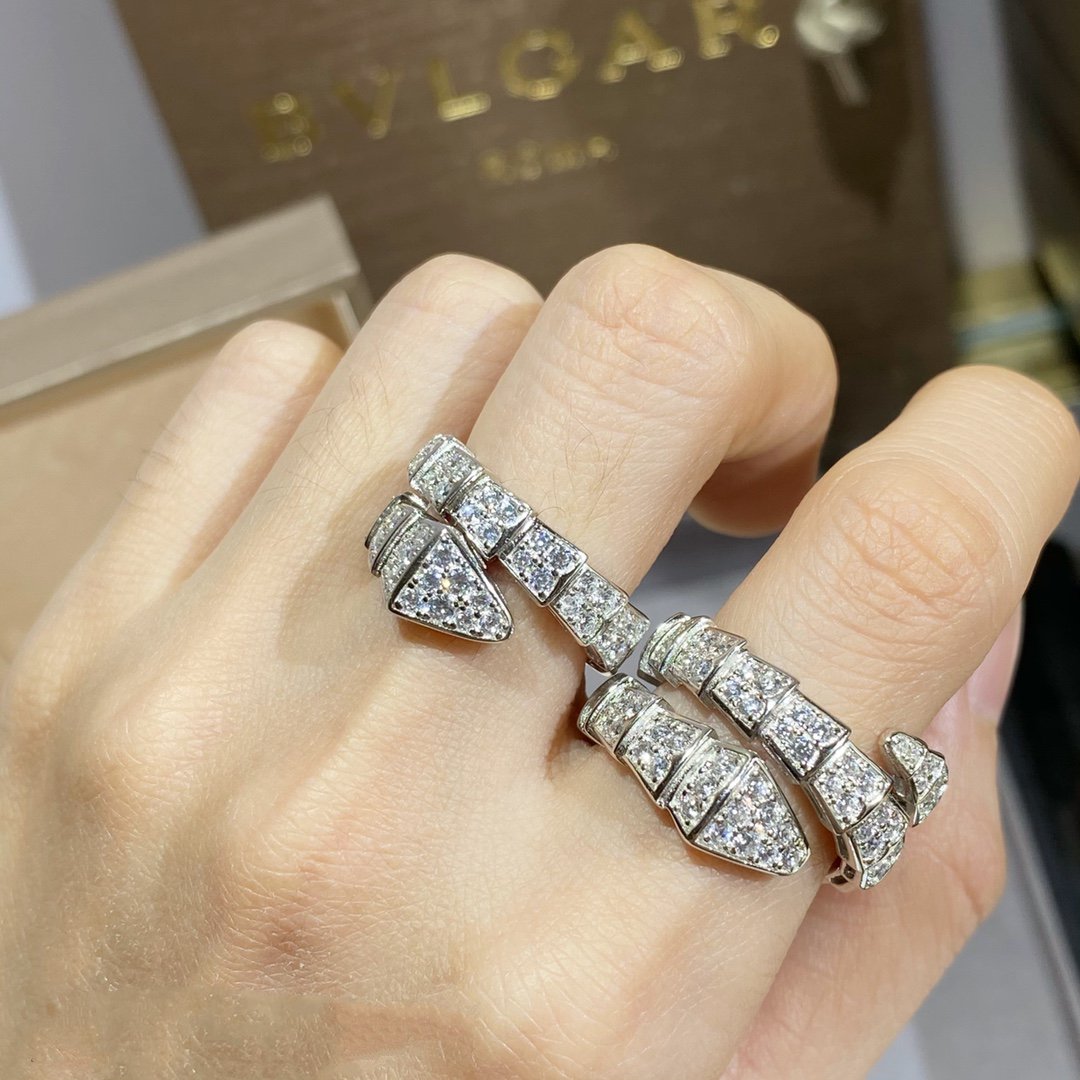 [Glitter Jewelry]SERPENTI RING SILVER DIAMOND PAVED