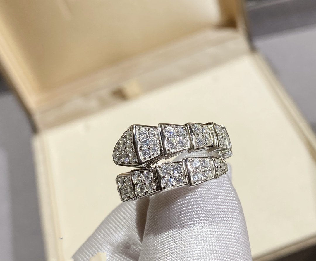 [Glitter Jewelry]SERPENTI RING SILVER DIAMOND PAVED