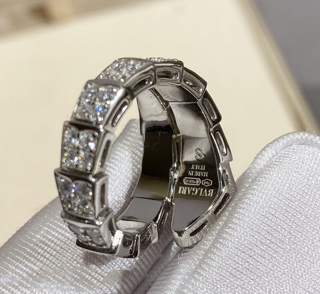 [Glitter Jewelry]SERPENTI RING SILVER DIAMOND PAVED