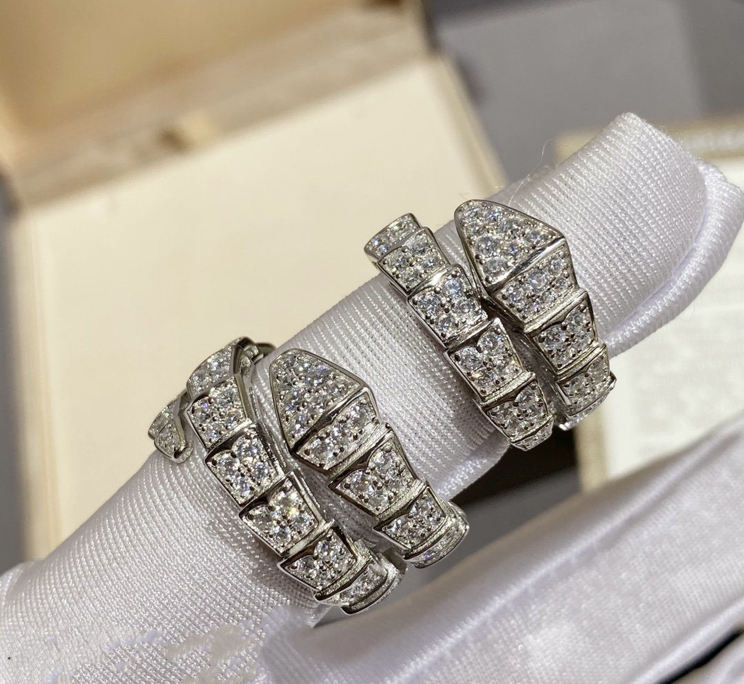 [Glitter Jewelry]SERPENTI RING SILVER DIAMOND PAVED