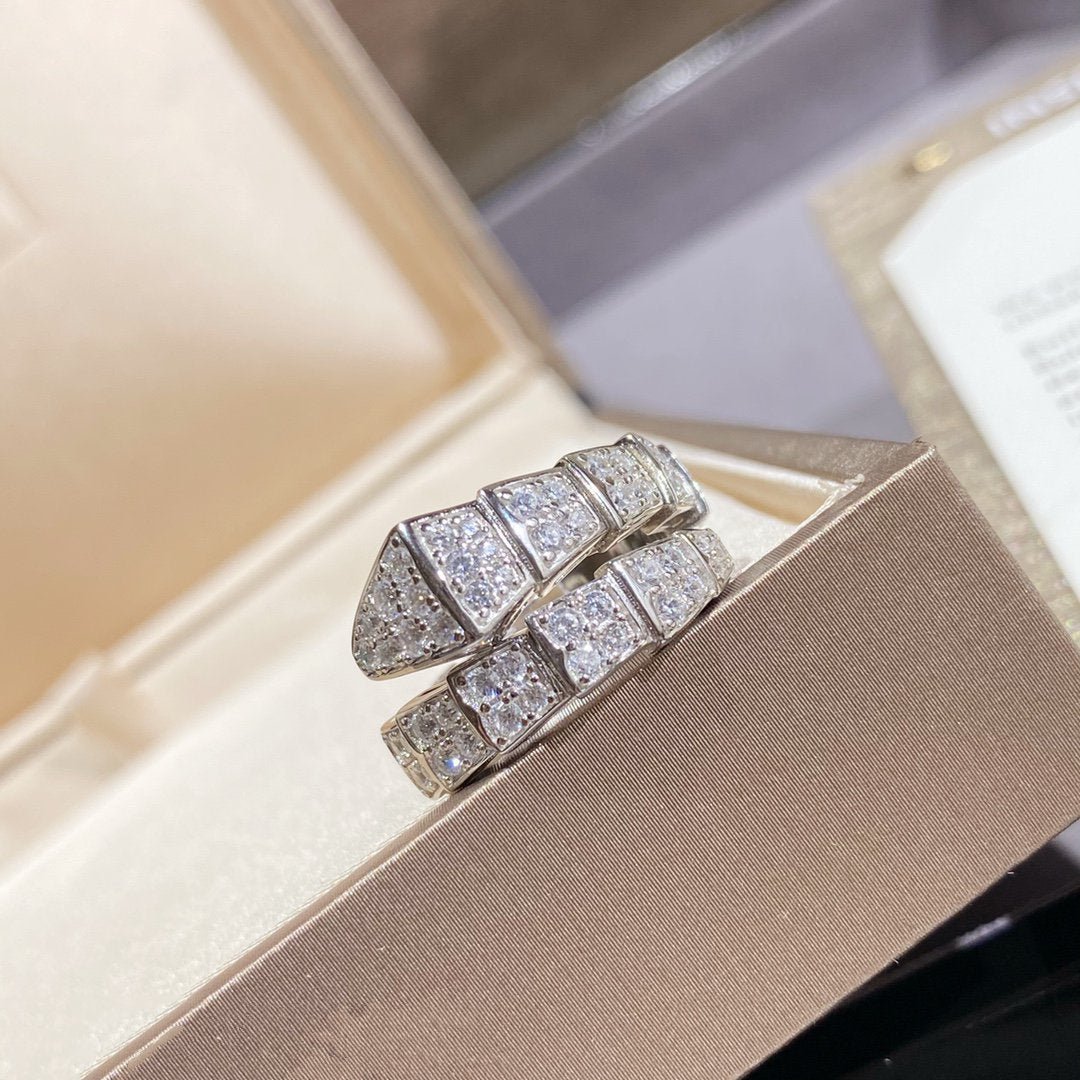 [Glitter Jewelry]SERPENTI RING SILVER DIAMOND PAVED