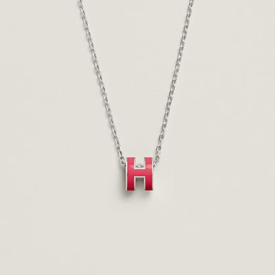 [Glitter Jewelry]H NECKLACE PINK