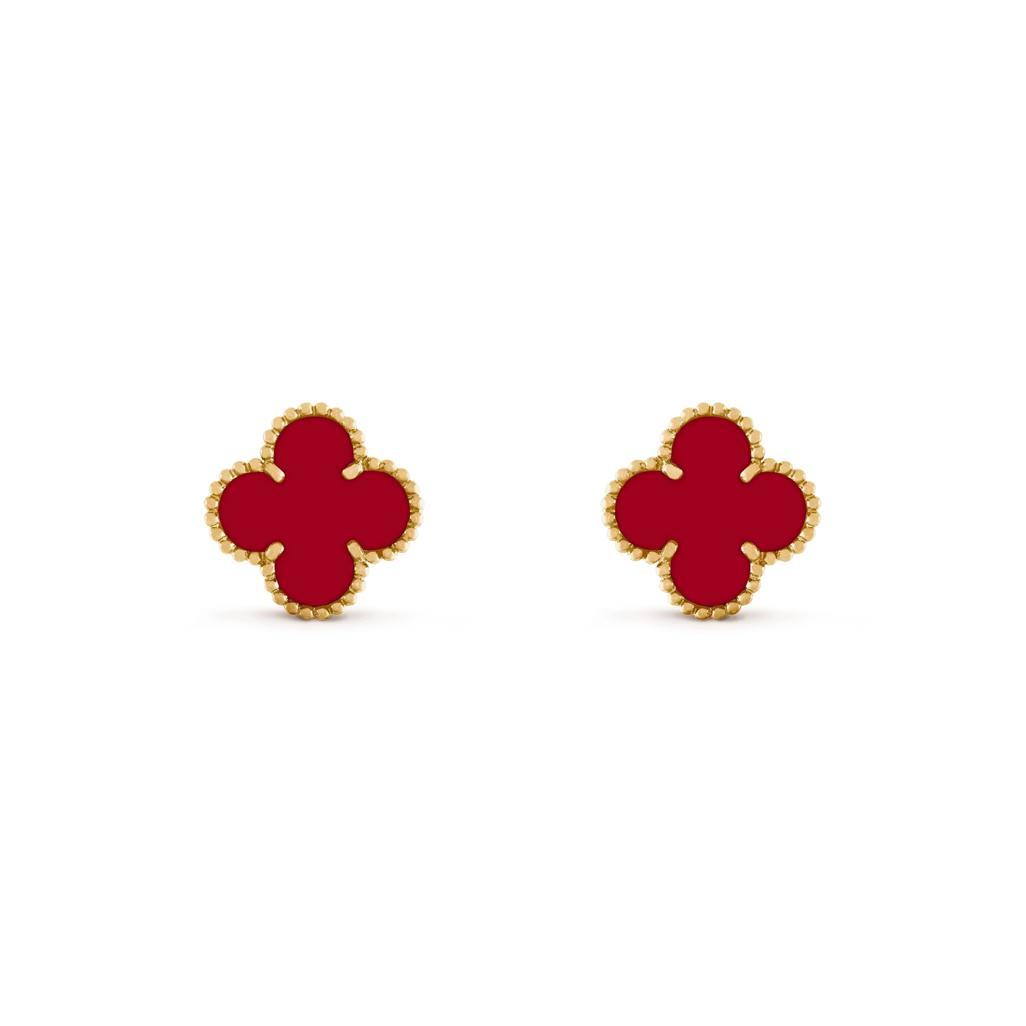 [Glitter Jewelry]CLOVER MEDIUM 1 MOTIFS CARNELIAN  EARRINGS