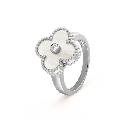 [Glitter Jewelry]CLOVER SILVER MOP DIAMOND RING