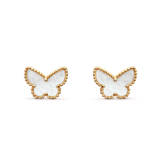 [Glitter Jewelry]SWEET BUTTERFLY MOP EARSTUDS