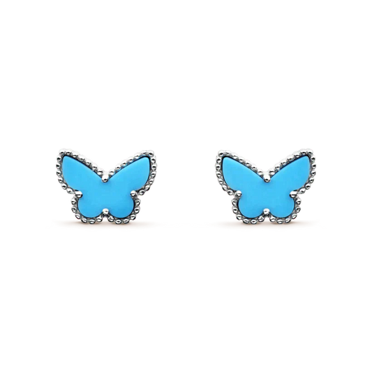 [Glitter Jewelry]BUTTERFLY TURQUOISE EARRINGS SILVER