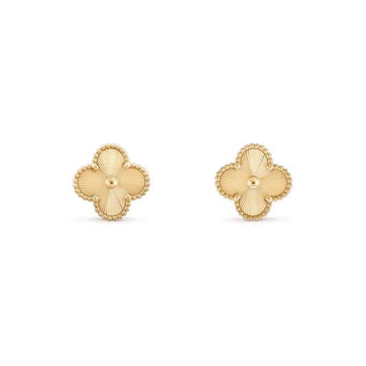 [Glitter Jewelry]CLOVER MINI 9.5MM LASER EARRINGS