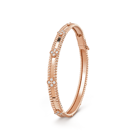 [Glitter Jewelry]CLOVER BRACELET 4MM DIAMONDS
