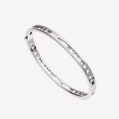 [Glitter Jewelry]ZERO 1 SPIRAL LOGO SILVER BRACELET