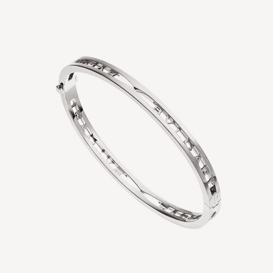 [Glitter Jewelry]ZERO 1 SPIRAL LOGO SILVER BRACELET