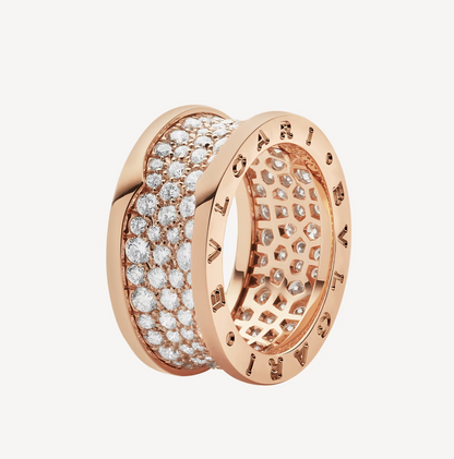 [Glitter Jewelry]ZERO 1 WITH PAVED DIAMONDS ON THE SPIRAL RING