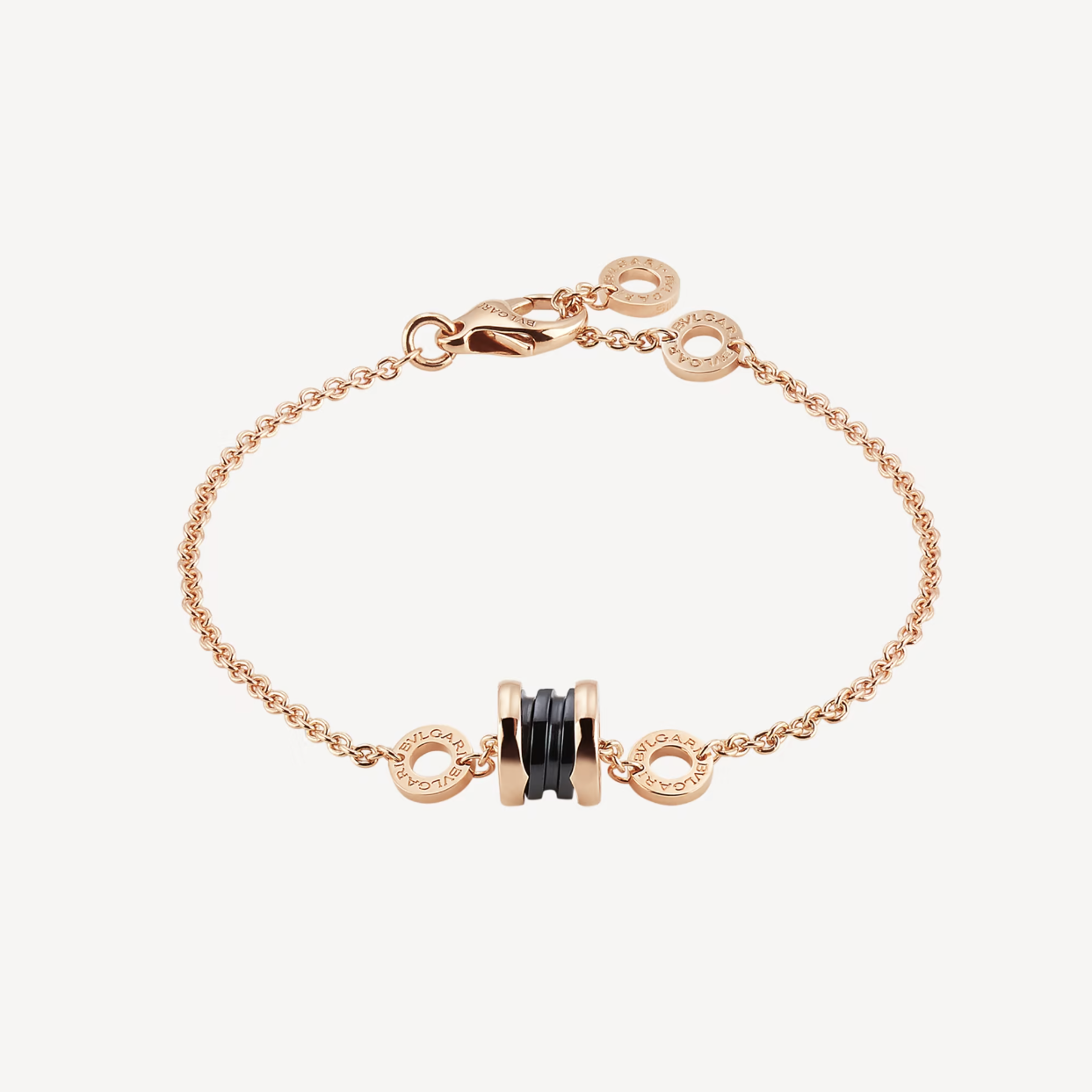 [Glitter Jewelry]ZERO 1 SOFT PINK GOLD AND BLACK CERAMIC BRACELET
