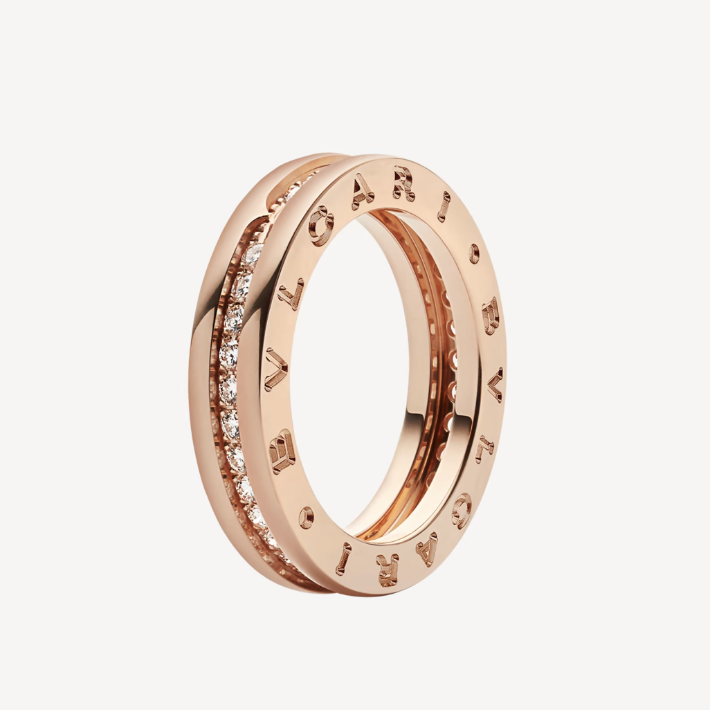 [Glitter Jewelry]ZERO 1 ONE-BAND PAVED DIAMONDS ON THE SPIRAL RING
