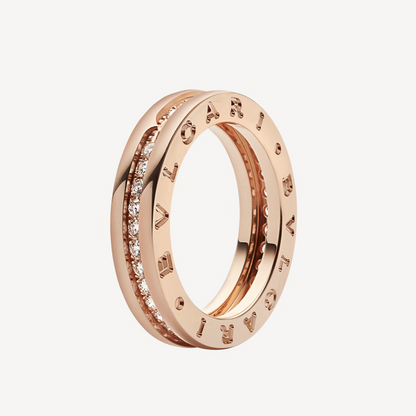 [Glitter Jewelry]ZERO 1 ONE-BAND PAVED DIAMONDS ON THE SPIRAL RING