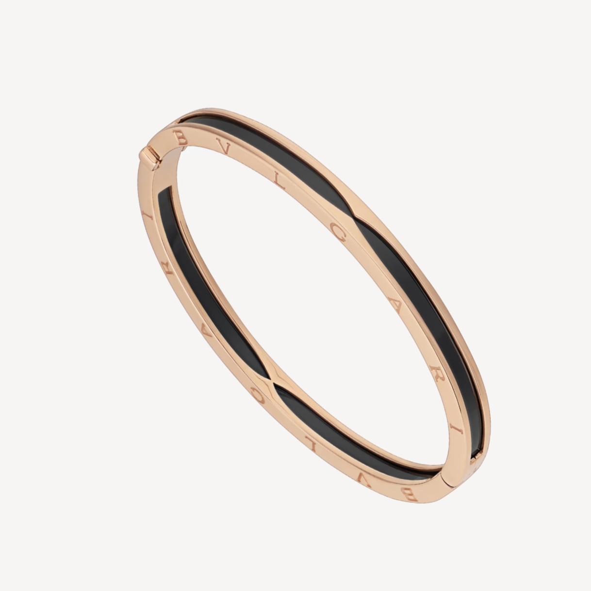 [Glitter Jewelry]ZERO 1 PINK GOLD WITH BLACK CERAMIC BRACELET