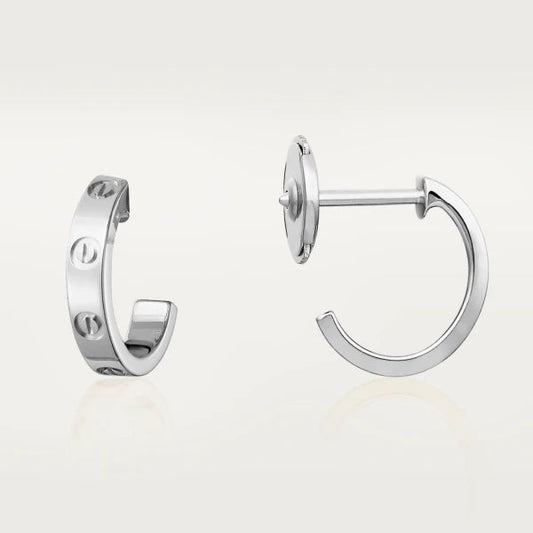 [Glitter Jewelry]LOVE EARRINGS 2.65MM SILVER