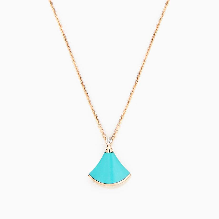 [Glitter Jewelry]DREAM NECKLACE TURQUOISE PINK GOLD