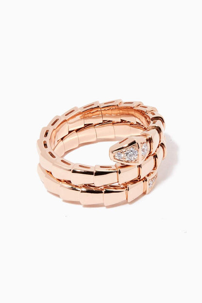 [Glitter Jewelry]SERPENTS DOUBLE ROW DIAMOND RING