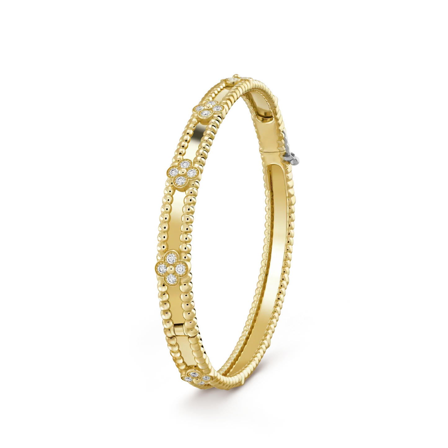 [グリッタージュエリー]クローバーブレスレット 4mmダイヤモンド
