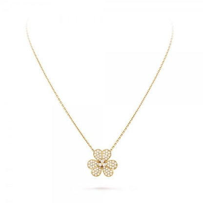 [Glitter Jewelry]FLOWER DIAMOND NECKLACE