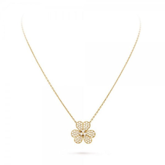 [Glitter Jewelry]FLOWER DIAMOND NECKLACE
