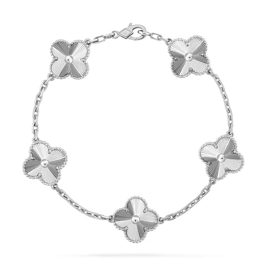 [Glitter Jewelry]CLOVER SILVER 5 MOTIFS BRACELET