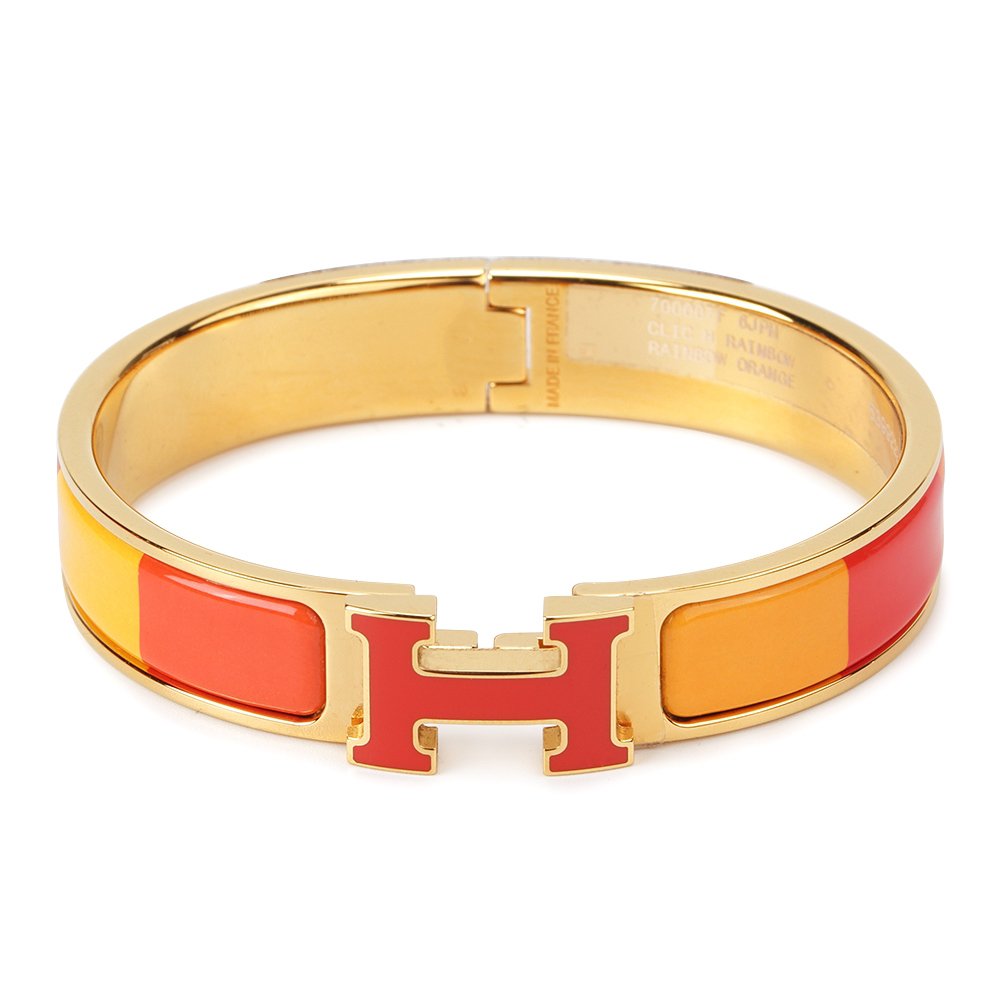 [Glitter Jewelry]H BRACELET ORANGE RAINBOW CERAMIC
