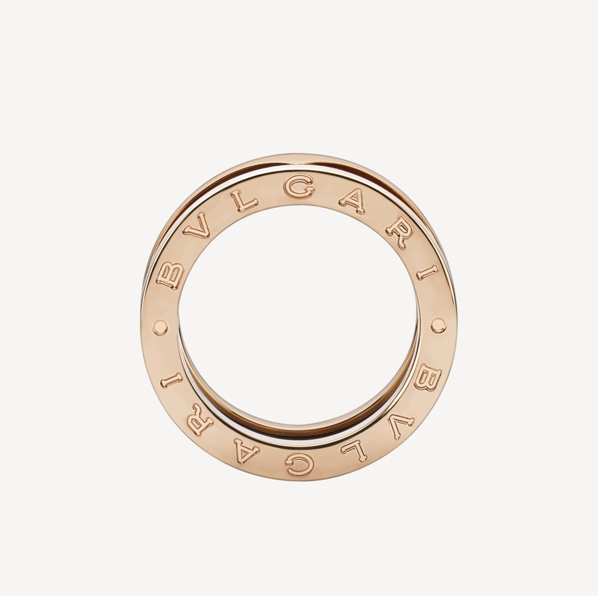 [Glitter Jewelry]ZERO 1 TWO-BAND LOOPS AND BLACK CERAMIC PINK GOLD RING