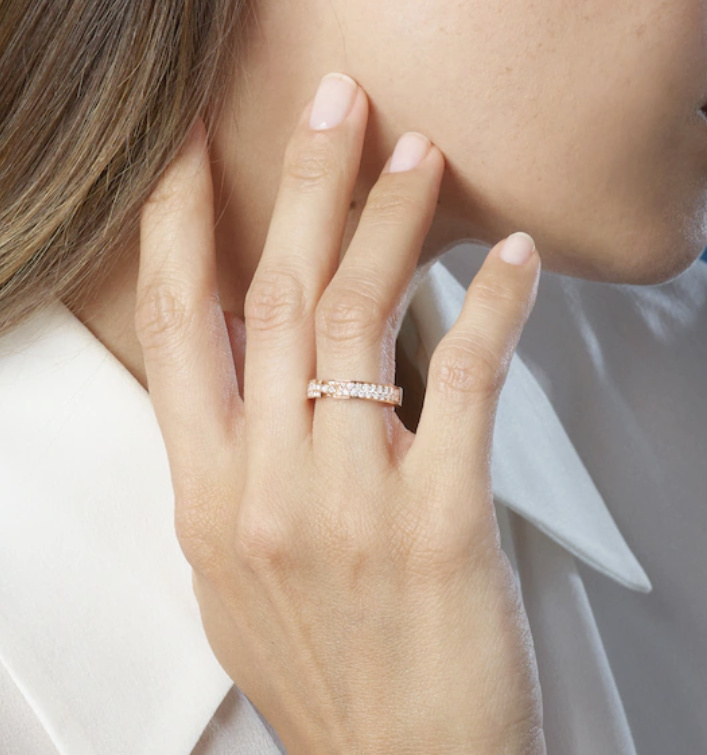 [Glitter Jewelry]ALLIANCE LIENS VIDENCE PAVED DIAMOND 4MM RING