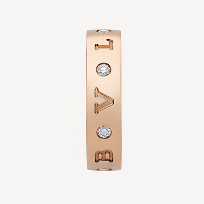 [Glitter Jewelry]ZERO 1 ESSENTIAL PINK GOLD BAND WITH DIAMONDS RING