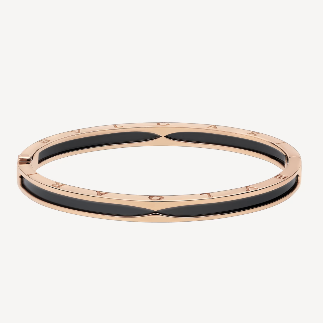[Glitter Jewelry]ZERO 1 PINK GOLD WITH BLACK CERAMIC BRACELET