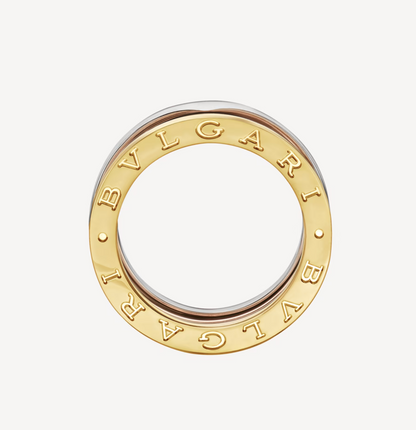 [Glitter Jewelry]ZERO 1 THREE-BAND ROSE WHITE AND YELLOW RING